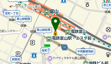 黒部トンテキ八角の地図画像