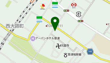 コインランドリー洗たく王 草津大路店の地図画像