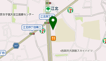 日産東京 西新井江北店の地図画像
