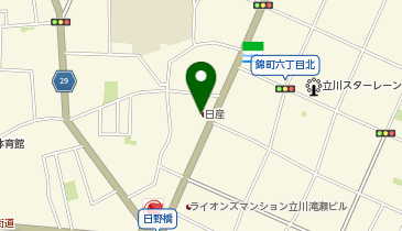 日産東京 立川店の地図画像