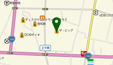 阿波牛の藤原 ザ・ビッグ鴨島店の地図画像