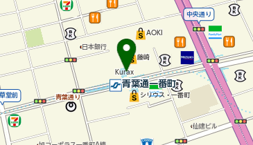 近沢レース店 仙台店の地図画像