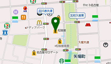 近沢レース店 名古屋松坂屋店の地図画像