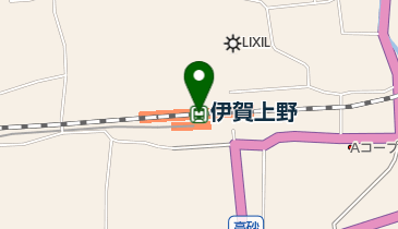 JR西日本 伊賀上野駅みどりの窓口の地図画像