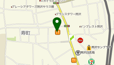 らしんばん所沢店の地図画像