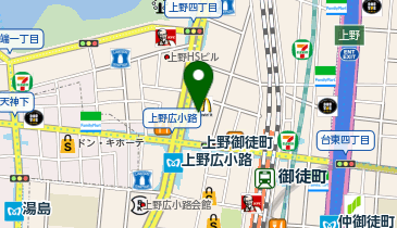 マユクリア上野店の地図画像