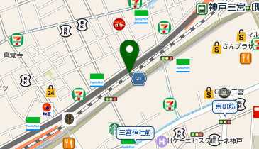 バインミーシンチャオ 三宮店の地図画像