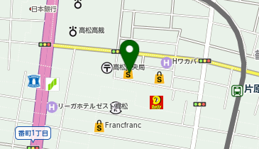 ワインショップ・エノテカ 高松三越店の地図画像