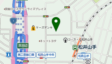 Hawaiian Cafe(ハワイヤン カフェ) 魔法のパンケーキ ブランチ松井山手店の地図画像