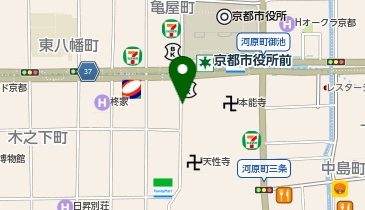 羽釜おむすび白々 寺町御池の地図画像