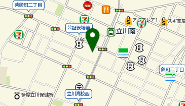 BALL.HUB(ボールハブ)たちかわの地図画像