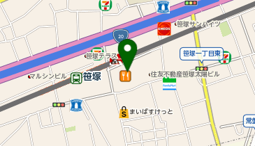 サンルージュ 笹塚ショッピングモール TWENTY ONE店の地図画像