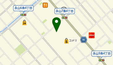 万代 旭川 アスパ永山店の地図画像