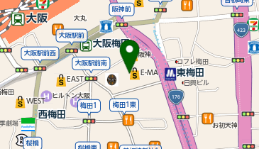 スカイレンタカー 大阪駅前店の地図画像