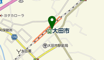 JR西日本 大田市駅みどりの窓口の地図画像