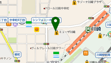川崎の淡麗系夜鳴き中華そばの地図画像