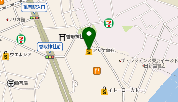 銀河亭 アリオ亀有店の地図画像