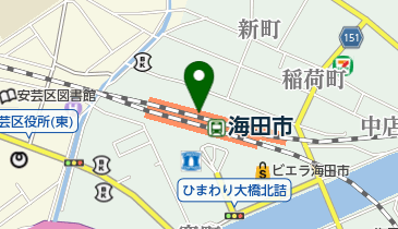 JR西日本 海田市駅みどりの窓口の地図画像