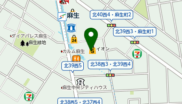 不二家 イオン札幌麻生店の地図画像