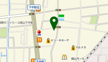 岡山名代 鰻の三谷の地図画像