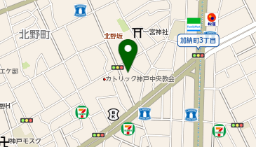 トンカツとワイン 日月の地図画像