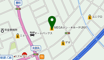 美容プラージュ MEGAドン・キホーテUNY砺波店の地図画像