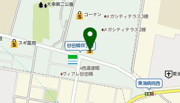 美容プラージュ コノミヤ砂田橋店の地図画像