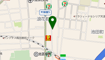 美容プラージュ 天五店の地図画像