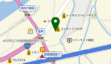 美容プラージュ コムボックス大分店の地図画像