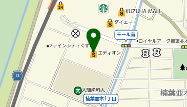 ドラゴンスター くずはモール店の地図画像