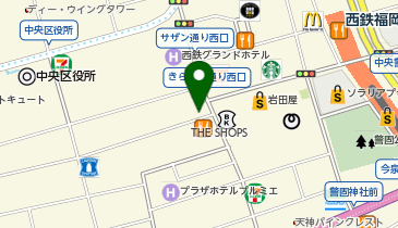餃子のかっちゃん 天神大名店の地図画像