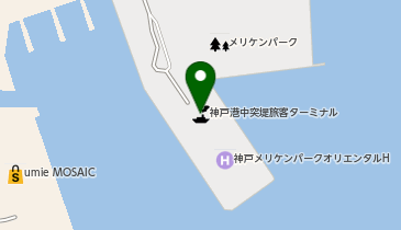 神戸港(神戸港中突堤旅客ターミナル)の地図画像