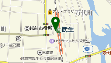 JR西日本 武生駅みどりの窓口の地図画像