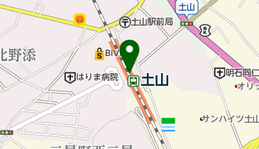 JR西日本 土山駅みどりの窓口の地図画像