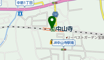 JR西日本 中山寺駅みどりの窓口の地図画像