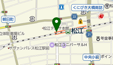 JR西日本 松江駅みどりの窓口の地図画像