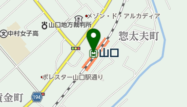 JR西日本 山口駅みどりの窓口の地図画像