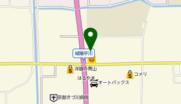 タックルベリー 城陽平川店の地図画像