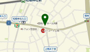 どらっぐぱぱす 若林店の地図画像