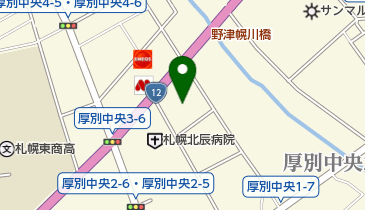 厚別温水プールの地図画像