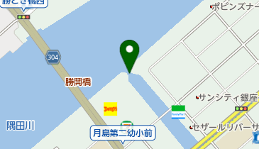 月島川水門の地図画像