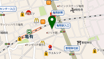 ようこそ亀有へ両さん像の地図画像