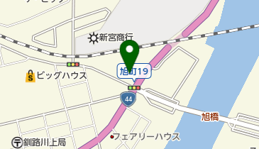 Honda Cars 釧路 U-Selec 旭町(ホンダ カーズ クシロ ユーセレクト アサヒマチ)の地図画像