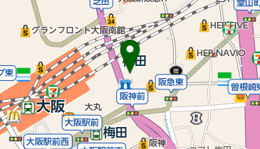 美濃吉 阪急うめだ本店の地図画像