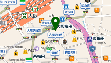 柿安ダイニング 阪神梅田本店の地図画像