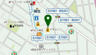 パレットプラザ イオン札幌麻生店の地図画像