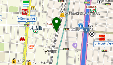 肉のハナマサ 秋葉原店の地図画像