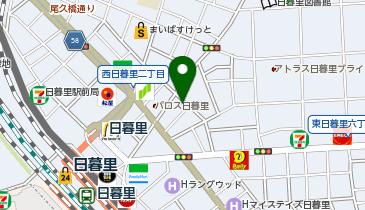 日暮里 斉藤湯の地図画像