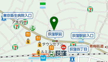 写真館ピノキオ 荻窪店の地図画像