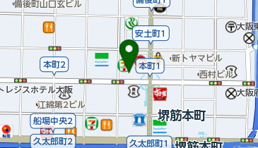 Holly's Cafe(ホリーズカフェ) 堺筋本町店の地図画像